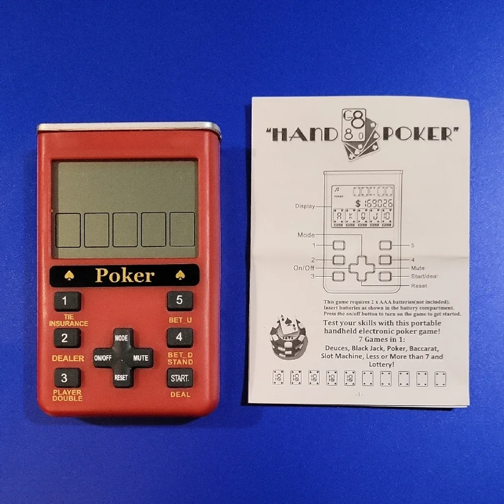 LYGHT 7-in-1 Poker+ Handheld Electronic Game Console